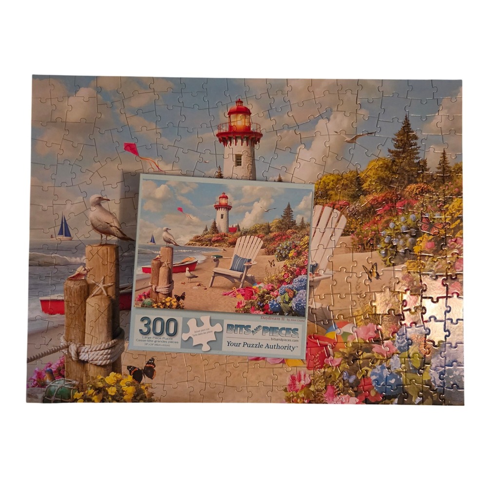 Bits and Pieces Daydream II Lighthouse 300 Large Piece Jigsaw Puzzle Alan Giana